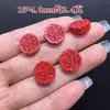 Acessórios de Contas de Sândalo Vermelho de Alto Teor Natural, Contas Traseiras Auspiciosas de Cinábrio Vermelho Dupla Felicidade, Vários Estilos Atacado