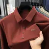 Camisa polo masculina de manga comprida transfronteiriça, novo estilo casual de negócios primavera/outono, macia e amiga da pele