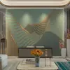 Papel Tapiz Abstracto de Líneas Estilo Lujo Simple Accesible Estéreo 3D Fondo de Pared de TV con Relieve 8D Papel Tapiz Cubierta de Pared para Salón de Belleza 5D