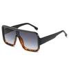 Nuevo Estilo Gafas de Sol Cuadradas Personalizadas de Una Pieza de Montura Grande Ins Moda Europea y Americana Sesión de Fotos Callejera al Aire Libre Gafas de Sol Resistentes a los Rayos UV