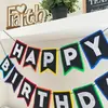Banderín Arcoíris de Fieltro Exclusivo Transfronterizo Decoración de Fiesta de Cumpleaños Bandera de Cola de Pez Inglesa Tridimensional