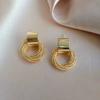 Pendientes Geométricos Minimalistas de Alta Gama Estilo Coreano con Agujas de Plata 925, Estilo Trendy de Influencer, Nuevo Modelo 2026 Pendientes de Círculo