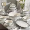 Cuenco Cerámico de Alta Gama con Patrón de Piedra Bajo Esmalte Modelo 2026 Set de Platos Sencillos para el Hogar, Tazones para Comer, Platos, Cucharas