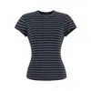 Camiseta básica feminina de gola redonda, manga curta e ombro normal, estilo americano picante, para o verão de 2026, slim fit, versátil, cor sólida.
