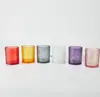 Taza de Vidrio para Vela de Aromaterapia Colorida en Relieve de Alta Calidad Botella de Aromaterapia de Gama Alta Botella Vacía Contenedor de Vela Taza de Vela Transfronterizo