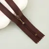 No. Cremallera de Nylon de Extremo Cerrado Color Bronce Forma de Gota de Agua, Cremallera Multicolor para Bolsas de Bolsillo y Bolsos DIY, Lista para Entrega