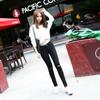 Pantalones lápiz elásticos casuales retro estilo americano jeans rotos pantalones combinables para mujer pantalones de verano para mujer