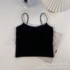 Ropa interior adelgazante de una pieza con almohadilla para el pecho, para uso interior y exterior, de primavera y verano, de color sólido, con espalda hermosa y pequeña, para mujer.