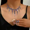 Joias Transfronteiriças Mais Vendidas Atacado Joias da Moda Festa Feminino Strass Conjunto de Colar e Brincos de Polvo Cool