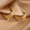 Pendientes Dorados Exagerados de Moda Europea y Americana para Mujer, Pendientes Circulares Multicapa Tendencia Estilo Coreano con un Toque de Alta Gama