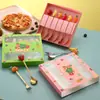 Set Creativo de Cuchara y Tenedor de Acero Inoxidable 304, Cuchara de Fruta de Dibujos Animados para Niños, Set de Regalo de Cuchara para Postre y Café