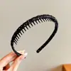 Diadema para lavarse la cara y mascarilla facial para hombre con dientes, antideslizante, diadema deportiva invisible, pinza para el pelo mate, accesorio para el cabello