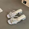 Sandalias Blancas de Lunares Dulces Estilo Francés con Lazo para Mujer 2026 Nuevo Modelo de Moda para Combinar con Vestidos Sandalias de Playa tipo Chancla