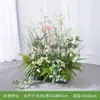 [Serie de Arte Floral de Tres Caracteres] Combinación de Paisajismo con Plantas Verdes Simuladas, Flores Artificiales, Césped Floral, Decoración de Ventana, Decoración Suave de Patio