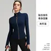 Nuevo Saco Deportivo para Mujer Adelgazante Top de Yoga Mangas Largas con Agujero para el Pulgar Cuello Alto Ropa de Yoga de Gama Alta