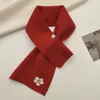 Bufanda Pequeña de Lana Tejido Cruzado Dulce y Elegante Jacquard para Mujer Terciopelo Ártico Suave Estilo Preppy Linda Bufanda Invierno