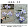 Nuevas Flores de Lirio Artificiales para Bodas Transfronterizas del Fabricante, Lirio de 3 Cabezas, Decoración de Pasillo de Boda Estilo Jardín, Flores Artificiales al por Mayor