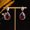Pendientes Europeos y Americanos Exagerados con Forma de Gota de Agua y Circonita, Pendientes de Verano de Alta Gama, Pendientes de Borlas, Pendientes de Moda para el Trabajo para Mujer