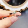 Anillo de Esmeralda Natural Popular al por Mayor de Fábrica Plata S925 Incrustado con Piedra Principal 3*4 Joyería de Lujo Venta Directa de Fábrica