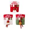 Nuevos Suministros de Decoración Navideña de Venta Caliente Transfronteriza Cubre Silla de Papá Noel Tridimensional de Dibujos Animados Navideños Cubre Silla de Muñeco de Nieve Alce