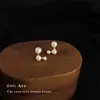 Moda Coreana Estilo Commuter Pendientes Geométricos de Perla para Mujer Diseño de Nicho Pendientes Estilo Normcore Pendientes Elegantes Gama Alta