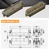 Conector de alta resistencia 16 pines impermeable rectangular enchufe de aviación hembra HDC-HE-16-1D enchufe de canal caliente con tapa