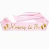 Baby show Recién nacido Cinturón de Etiqueta para Bebé Fiesta azul bebé Niño Rosa Niña Correa de Hombro de Etiqueta