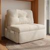 Sofá Cama de Estudio de Franela Estilo Crema Plegable Push-pull Multifunción de Doble Uso Individual para Apartamento Pequeño Sala de Estar Estilo Celebratorio de Internet