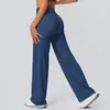 Pantalones de Yoga Mingda Nuevos Marrones de Pierna Ancha Caídos Transfronterizos de Cintura Alta Adelgazantes Sin Marcas Vergonzosas Ropa Deportiva Pantalones Largos de Campana