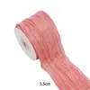 Fita plissada de poliéster lisa textura plissada fita de cetim laço DIY acessórios de cabelo arranjo floral embalagem acessórios de vestuário