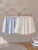 Versátiles Shorts Blancos de Lino para Mujer, Petite, Verano 2026, Delgados, Sueltos, Adelgazantes, de Corte A, Pierna Ancha, Pantalones Casuales