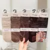 Nuevo Estilo Otoño e Invierno para Mujer: Calcetines holgados estilo Old Money, Calcetines altos, Calcetines holgados de encaje de color liso, Calcetines con separación de dedos para mujer