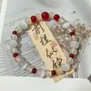 "Maquiagem Vermelha para Você" Novo Estilo Chinês Pulseira de Pérolas Opala Exquisita Retrô Pulseira Branca Estudante Namorada para Mulheres