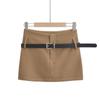 Hot Girl Design Sense Belt Saia Feminina 2023 Primavera e Verão Novos ins Anti-Glow Emagrecimento Quadril A- Linha Saia