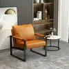Sillón Individual Nórdico, Sofá Perezoso, Silla de Ocio Minimalista de Hierro Forjado de Lujo Ligero Estilo Italiano, Silla Tigre para Sala de Estar de Apartamento Pequeño