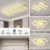 Luz principal de sala de estar minimalista italiana, lámpara de techo tipo nube de alta gama, juego de iluminación Zhongshan de 6 piezas, combinación de paquete de iluminación para toda la casa