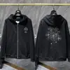 Moletom Chrome Hearts Novo 2025 Transfronteiriço com Design de Cruz, Casaco com Zíper Unissex Casual de Caimento Solto