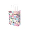 Bolsa de Papel Kraft para Postre de Pastel Horneado, Bolso de Mano, Bolsa de Regalo, Bolsa de Souvenir con Logo Impreso, Bolsa de Papel para Llevar Pan