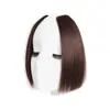 Pieza de Peluca Corte Princesa para Mujer, Cabello Realista en la Parte Superior de la Cabeza, Patillas, Flequillo Falso, Pieza de Cabello Natural Invisible para la Frente con Raya en Medio