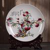 Cerámica de Jingdezhen Plato Colgante de 10 pulgadas Estilo Chino Pájaro Floral y Paisaje Plato Decorativo Adorno Fuente Fabricante Plato Decorativo de Cerámica