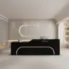 Mostrador de Caja de Salón de Belleza, Barra de Bar de Tienda de Ropa, Recepción de Empresa Simple y Moderna, Mostrador de Recepción de Hotel en Forma de Arco de Lujo Ligero