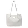 Bolsa de Nicho Estilo Coreano Feminina 2024 Novas Bolsas de Nicho Versátil Bolsa Tote de Grande Capacidade Bolsa de Ombro Trançada