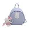 Mochila linda de conejo con lunares estilo coreano para mujer, mochila escolar de dibujos animados de diseño nicho para estudiante, mochila versátil de gran capacidad