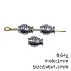 9X6X4.5Mm 0.64g Plata Antigua Accesorios para Joyería Aleación DIY Cuentas Pequeñas de Peces Agujero