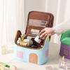 Bonita bolsa de maquillaje pequeña para mujer, bolsa de viaje portátil, bolsa de almacenamiento de cosméticos impermeable, bolsa de almacenamiento de gran capacidad