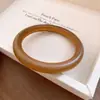 Pulsera Redonda de Madera Retro Transfronteriza Europea y Americana para Mujer Versátil de Moda Exagerada Pulsera de Mano Lujo Ligero Gama Alta Joyería de Mano Simple