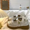 Sandalias Cerradas con Lazo para Niñas 2026 Primavera/Verano Nuevos Zapatos Casuales Versátiles de Moda Mary Jane Zapatos Pequeños de Cuero