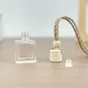 G009-10Ml Mini Frasco Quadrado Plano de Vidro Garrafa de Aromaterapia para Carro Frasco de Óleo Essencial Perfume Pingente Perfume para Carro