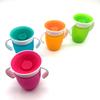 Produtos de Silicone Copo de Beber para Bebês e Crianças 360 graus Copo de Aprendizagem para Beber Copo Anti-Engasgo para Bebê com Alça Copo de Beber