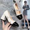 Estilo Casual Diário para Ir ao Trabalho Sapatos de Salto Alto Mary Jane Nova Moda Europeia Primavera e Outono Sandálias Versáteis